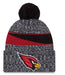 New Era Knit Hat OSFM / Black Arizona Cardinals New Era 2023 Black Sideline Cuffed Knit Hat With Pom