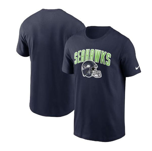 Nike Shirts Seattle Seahawks Nike Navy Team Essential Helmet T-Shirt - Men's
