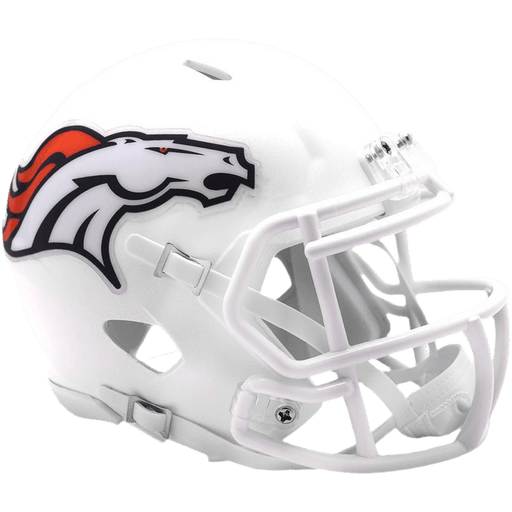 All Ages Denver Broncos 2024 White Alternate Speed Mini Helmet - Unisex