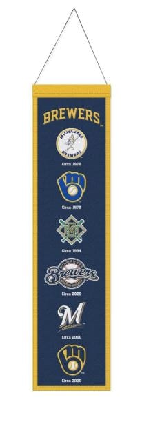 Winning Streak Sports Banners One Size / Navy Milwaukee Brewers WinCraft 8'' x 32'' Evolution Banner