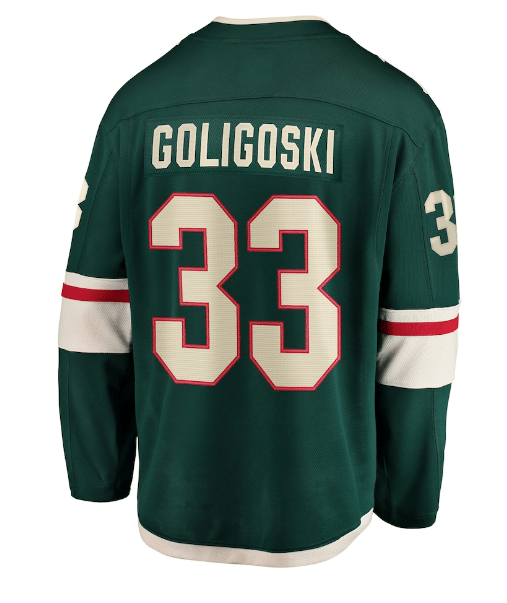 Fanatics Adult Jersey Alex Goligoski Minnesota Wild Fanatics Branded Green Breakaway Player Jersey