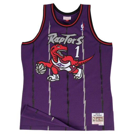 Mitchell & Ness Adult Jersey Tracy McGrady Toronto Raptors Mitchell & Ness NBA Purple Throwback Swingman Jersey