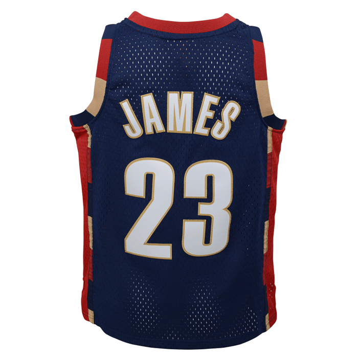 Mitchell & Ness Youth Jersey Youth LeBron James Cleveland Cavaliers Mitchell & Ness Navy NBA Throwback Jersey
