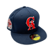 New Era Fitted Hat California Angels New Era Custom Navy Mesh Ninties Side Patch 59FIFTY Fitted Hat