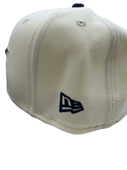 New Era Fitted Hat Dallas Cowboys New Era Custom Corduroy Brim Cream 59FIFTY Fitted Hat