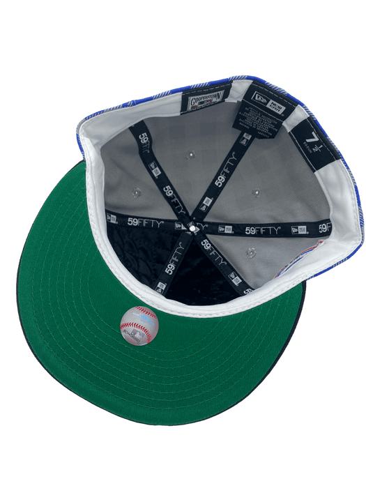 New Era Fitted Hat Montreal Expos New Era Plaid Top Custom Side Patch 59FIFTY Fitted Hat