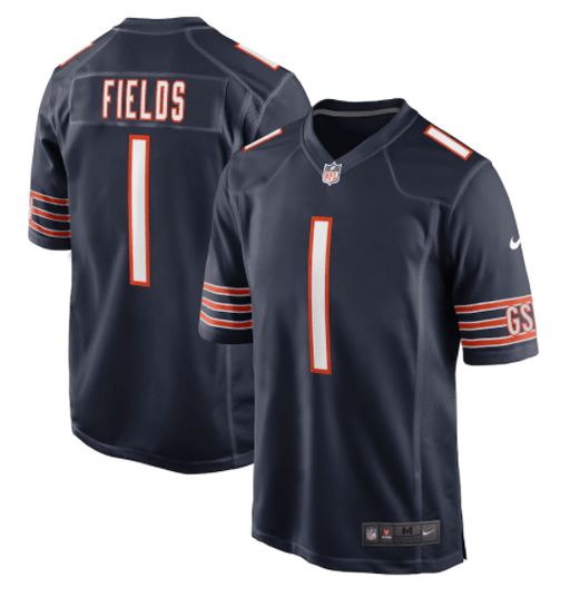 Nike Youth Jersey Youth Justin Fields Chicago Bears Nike Navy Blue Game Jersey