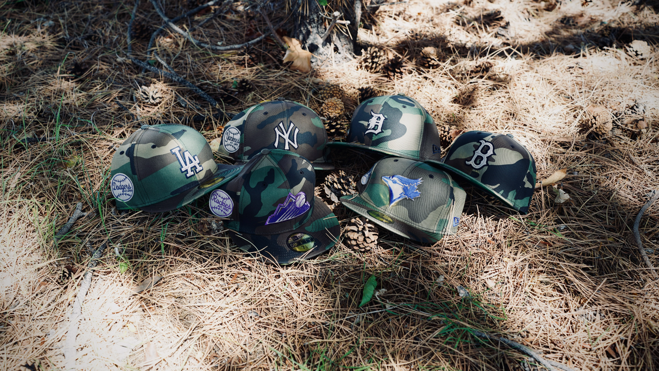 Camo Felt Patch Fitted Hat