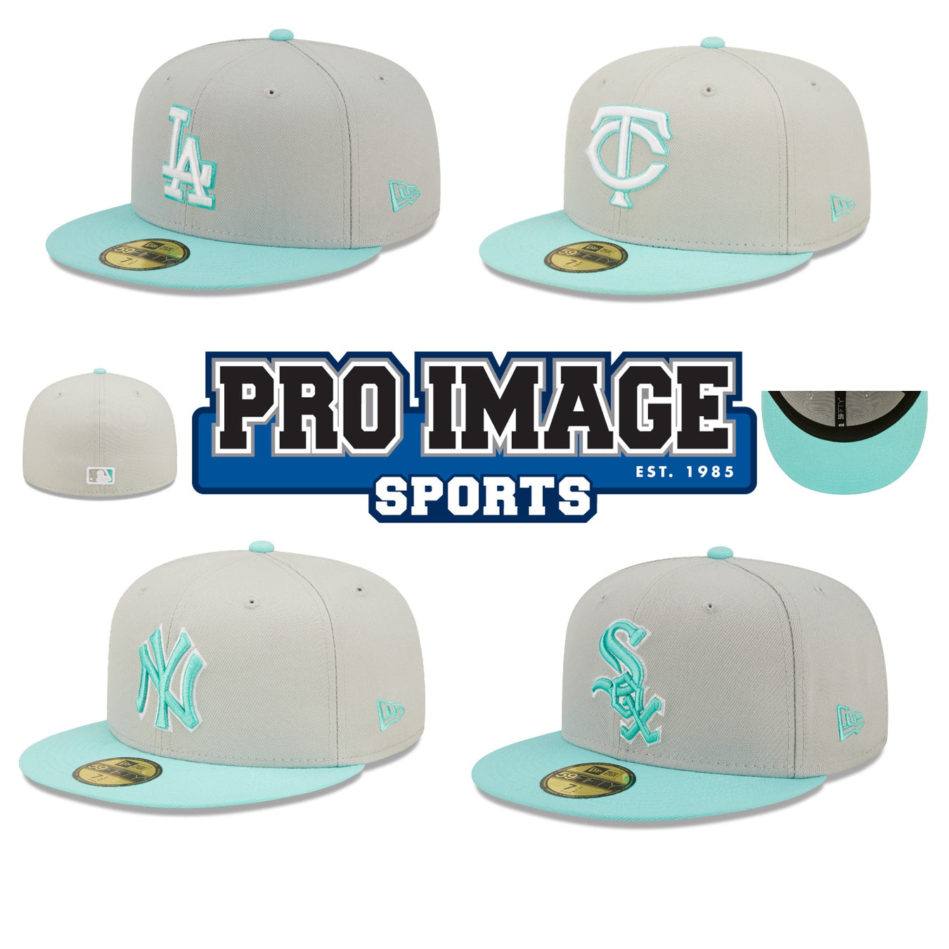 New Era Mint/Gray Fitted Hats