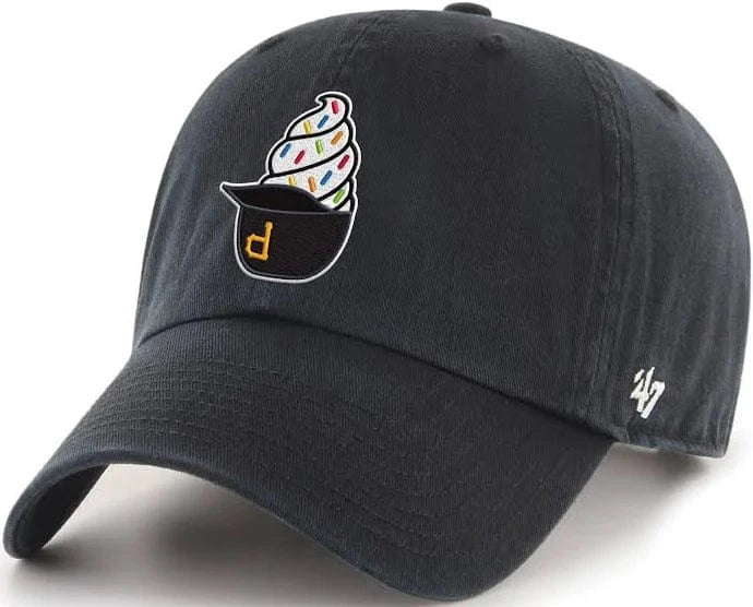 47 Brand Adjustable Hat Adjustable / Black Adult Pittsburgh Pirates '47 Brand Black Ice Cream Helmet Clean Up Adjustable Hat - Men's