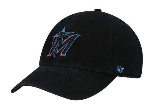 47 Brand Adjustable Hat Adjustable / Black Miami Marlins '47 Brand Black Clean Up Adjustable Hat