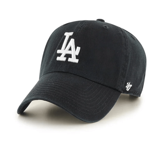 Adult Los Angeles Dodgers '47 Brand Black/White Clean Up Adjustable Hat - Men's