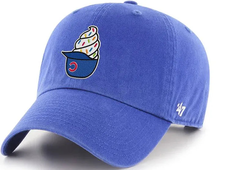 47 Brand Adjustable Hat Adjustable / Blue Adult Chicago Cubs '47 Brand Royal Blue Ice Cream Helmet Clean Up Adjustable Hat - Men's