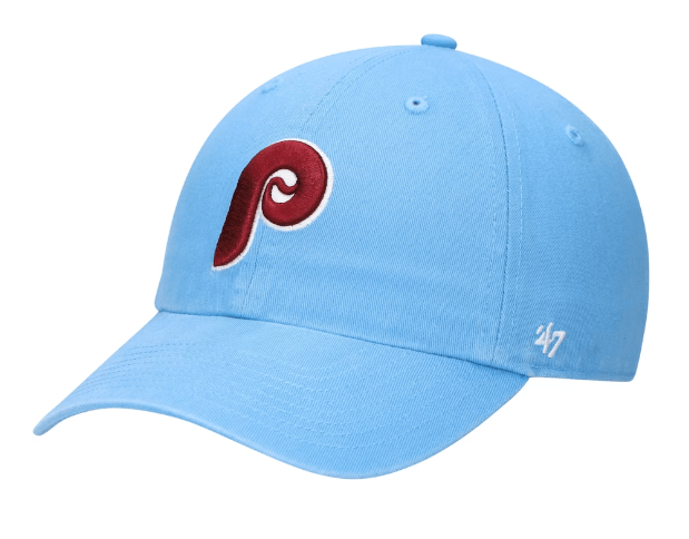 Adult Philadelphia Phillies '47 Brand Light Blue Clean Up Adjustable Hat - Men's