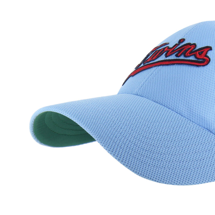 47 Brand Adjustable Hat Adjustable / Light Blue Minnesota Twins Cooperstown '47 Brand Baby Blue Golden Age Pique Script Adjustable Hat - Men's