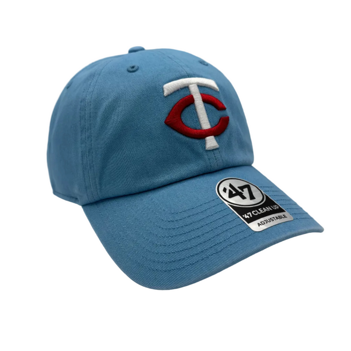 47 Brand Adjustable Hat Adjustable / Lt Blue Minnesota Twins '47 Brand Light Blue Team Logo Clean Up Adjustable Hat - Men's