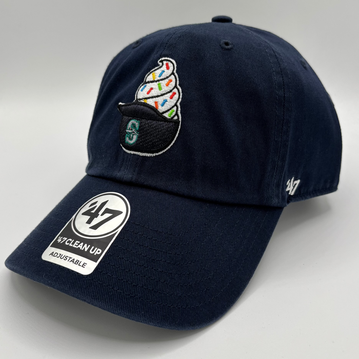 Adult Seattle Mariners '47 Brand Navy Ice Cream Helmet Clean Up Adjustable Hat - Men's