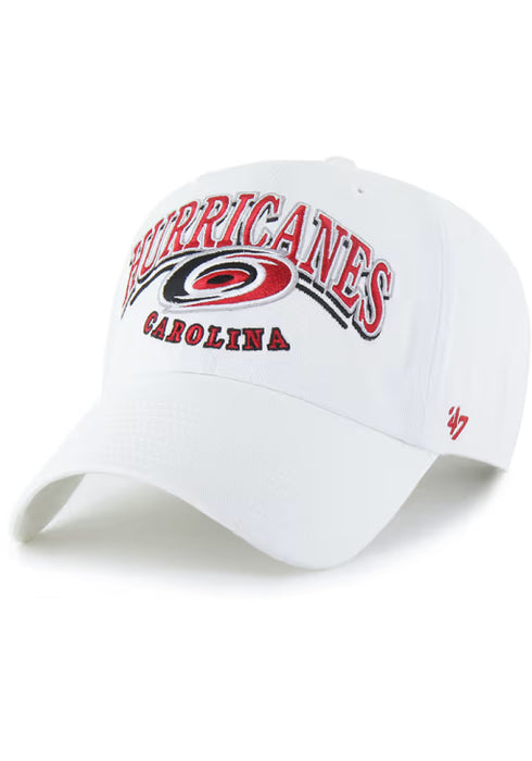 47 Brand Adjustable Hat Adjustable / White Adult Carolina Hurricanes '47 Brand White Clean Up Adjustable Hat - Men's