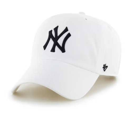 Adult New York Yankees '47 Brand White Clean Up Adjustable Hat - Men's