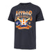 47 Brand Apparel MLB Adult Houston Astros '47 Navy Chrometown Cross Bats Franklin T-Shirt - Men's