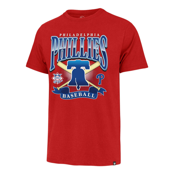 47 Brand Apparel MLB Adult Philadelphia Phillies '47 Navy Chrometown Cross Bats Franklin T-Shirt - Men's
