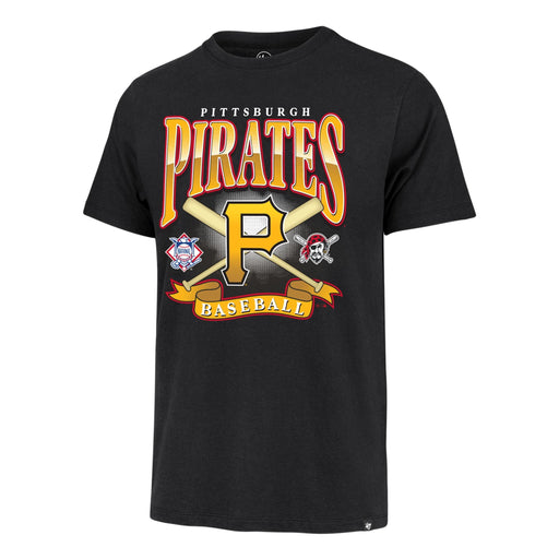 47 Brand Apparel MLB Adult Pittsburgh Pirates '47 Navy Chrometown Cross Bats Franklin T-Shirt - Men's