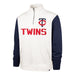 47 Brand, LLC Apparel MLB Adult Minnesota Twins '47 Brand white/ Navy Winning Streak Zip Sweatshirt - Men's