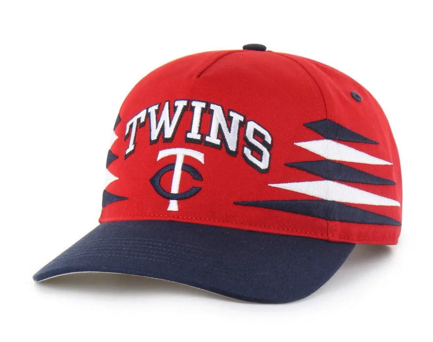 47 Brand, LLC Hats MLB ADJ / Cream Adult Minnesota Twins '47 Red Roscoe Dimond Cut 2 Tone Hitch Adjustable Snapback Hat - Men's