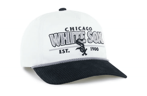 47 Brand, LLC Hats MLB ADJ / White/ Black Adult Chicago White Sox '47 White Roscoe 2 Tone Hitch Adjustable Snapback Hat - Men's