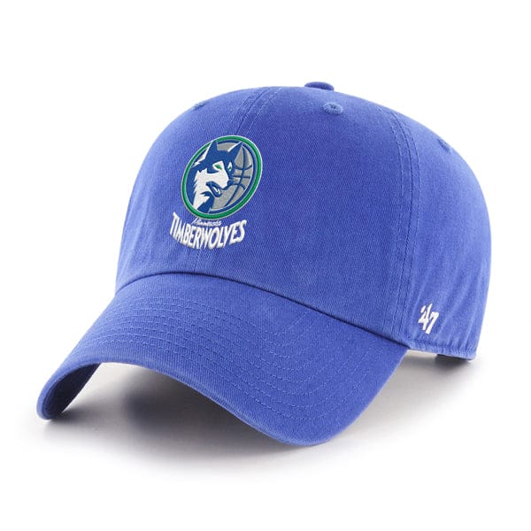 47 Brand, LLC Hats NBA ADJ / Blue Adult Minnesota Timberwolves Vintage '47 Brand Retro Blue Clean Up Adjustable Hat - Men's