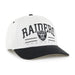 47 Brand, LLC Hats NFL ADJ / White/ Black Adult Las Vegas Raiders '47 White/Black Roscoe 2 Tone Hitch Adjustable Snapback Hat - Men's