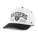 47 Brand, LLC Hats NFL ADJ / White/ Black Adult Las Vegas Raiders '47 White/Black Roscoe 2 Tone Hitch Adjustable Snapback Hat - Men's