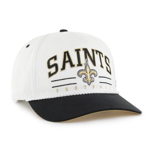 47 Brand, LLC Hats NFL ADJ / White/ Black Adult New Orleans Saints '47 White/Black Roscoe 2 Tone Hitch Adjustable Snapback Hat - Men's