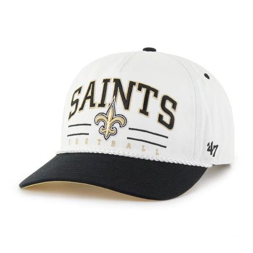 47 Brand, LLC Hats NFL ADJ / White/ Black Adult New Orleans Saints '47 White/Black Roscoe 2 Tone Hitch Adjustable Snapback Hat - Men's
