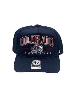47 Brand, LLC Hats NFL ADJ / White/ Blue Adult Colorado Avalanche '47 Black Roscoe 2 Tone Hitch Adjustable Snapback Hat - Men's