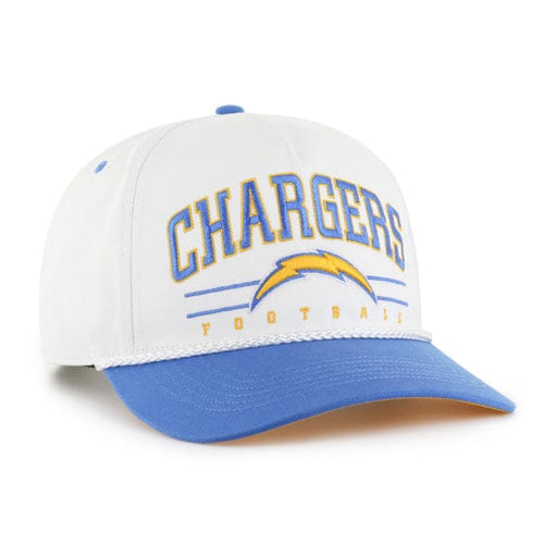 47 Brand, LLC Hats NFL ADJ / White/ Lt Blue Adult Los Angeles Chargers '47 White/Blue Roscoe 2 Tone Hitch Adjustable Snapback Hat - Men's