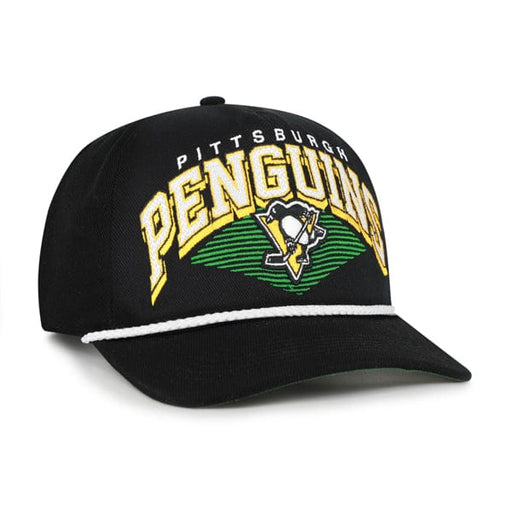 47 Brand, LLC Hats NHL SNAP / Black Adult Pittsburgh Penguins '47 Brand Black Pomona Rope Hitch Adjustable Snapback Hat - Men's