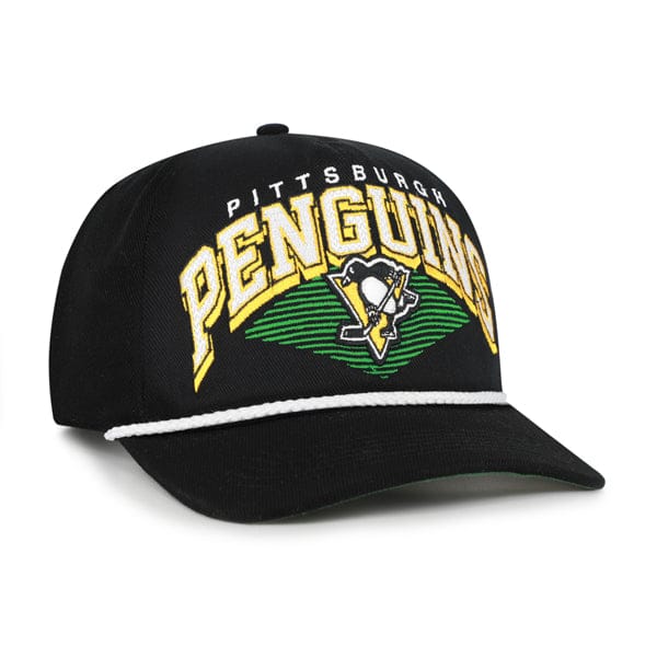 47 Brand, LLC Hats NHL SNAP / Black Adult Pittsburgh Penguins '47 Brand Black Pomona Rope Hitch Adjustable Snapback Hat - Men's