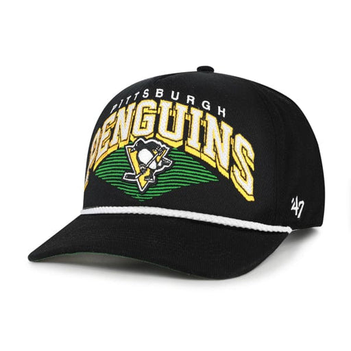 47 Brand, LLC Hats NHL SNAP / Black Adult Pittsburgh Penguins '47 Brand Black Pomona Rope Hitch Adjustable Snapback Hat - Men's