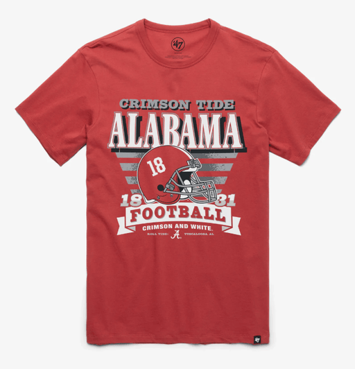 47 Brand Shirts Adult Alabama Crimson Tide '47 Crimson Stripe Splash Franklin T Shirt - Men's