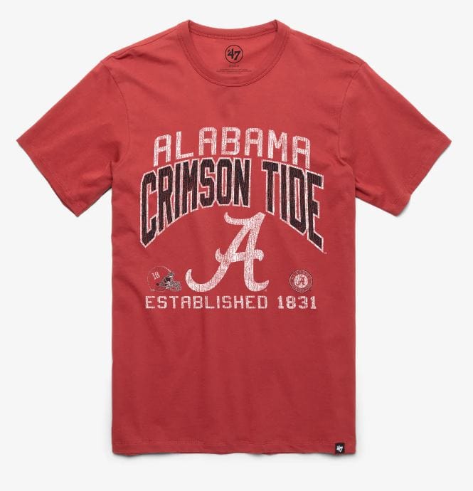 47 Brand Shirts Adult Alabama Crimson Tide '47 Crimson Turned Up Franklin T Shirt - Men's