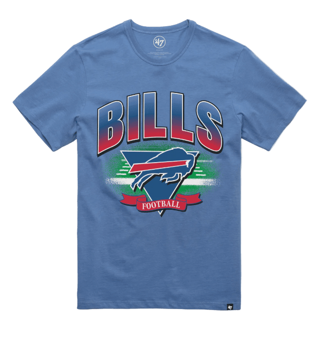 Adult Buffalo Bills '47 Brand Blue Arena Fade Franklin T Shirt - Men's