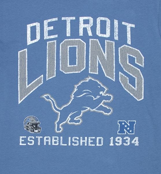 47 Brand Shirts Adult Detroit Lions '47 Blue Turned Up Franklin T Shirt - Men's