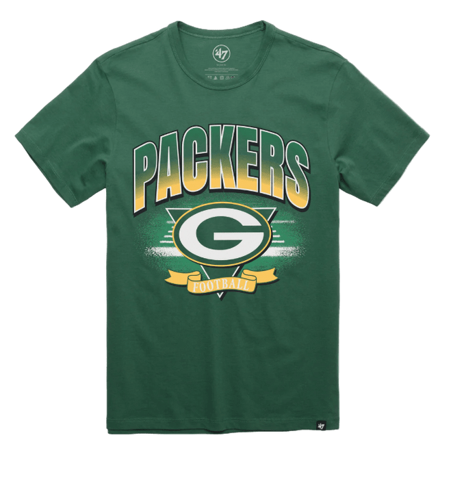 Adult Green Bay Packers '47 Brand Green Arena Fade Franklin T Shirt - Men's
