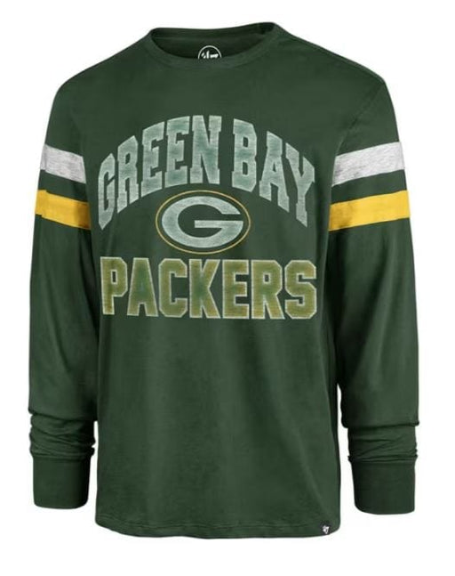 47 Brand Shirts Adult Green Bay Packers '47 Brand Green Irving Long Sleeve Shirt - Men's