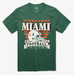 47 Brand Shirts Adult Miami Hurricanes '47 Green Stripe Splash Franklin T Shirt - Men's