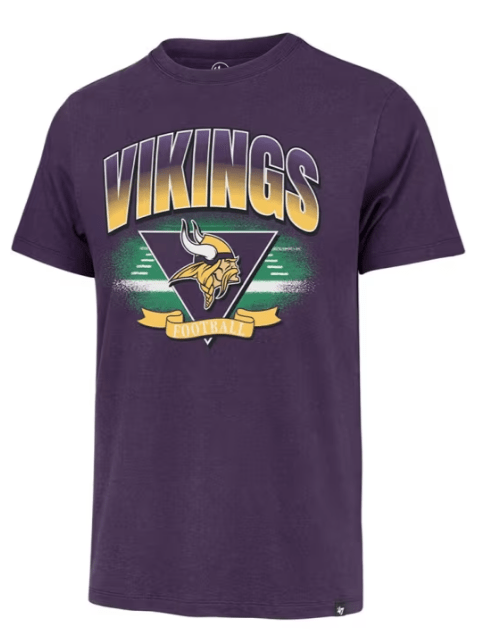 Adult Minnesota Vikings '47 Brand Purple Arena Fade Franklin T Shirt - Men's