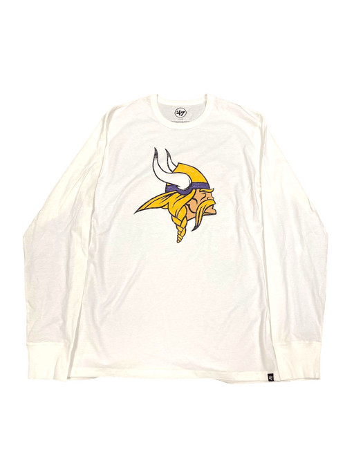 47 Brand Shirts Adult Minnesota Vikings '47 Brand White Wash Premium Franklin Long Sleeve Shirt - Men's