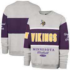 47 Brand Shirts Adult Minnesota Vikings regent purple blockfield maximalist crew