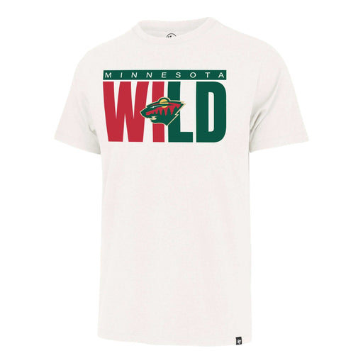 47 Brand Shirts Adult Minnesota Wild '47 Brand Sandstone Half Block Text Franklin T Shirt - Men's